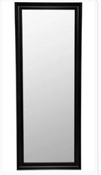 Grote spiegel met zwarte kader in nieuwstaat ., Rectangulaire, 150 à 200 cm, Enlèvement, 50 à 75 cm