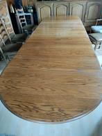 Massieve tafel in 3delen +6stoelen, Ophalen, Zo goed als nieuw