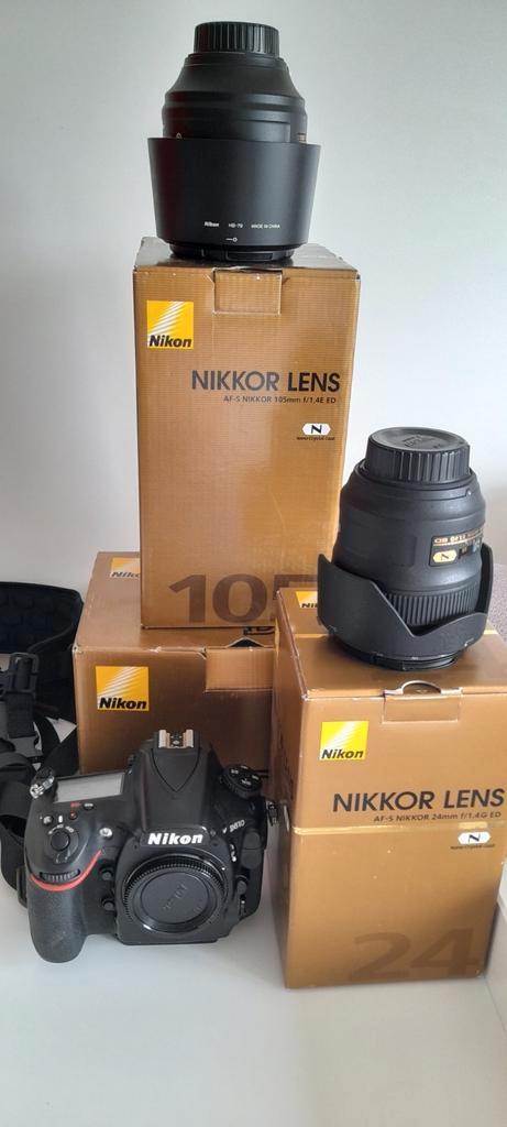 Nikon D810 + 105 F1.4 + 24 F1.4 Comme neuf, Audio, Tv en Foto, Fotocamera's Digitaal, Zo goed als nieuw, Nikon, Ophalen