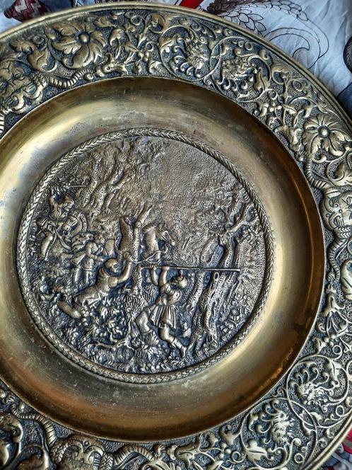 Bronzen plaat, Antiek en Kunst, Antiek | Brons en Koper, Brons, Ophalen