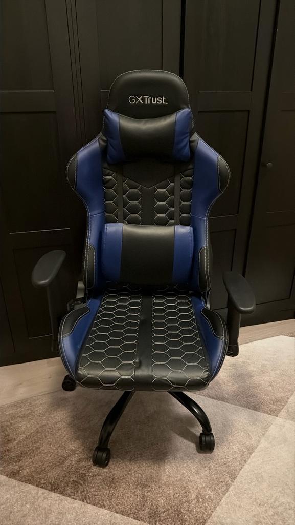 Trust GXT Gaming Stoel Blauw, Huis en Inrichting, Bureaustoelen, Zo goed als nieuw, Bureaustoel, Blauw, Ergonomisch, Gaming bureaustoel