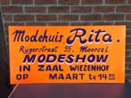 Reclamebord Modehuis Rita, Moorsel, Aalst, Reclamebord, Gebruikt, Ophalen of Verzenden