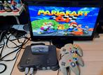 Nintendo 64 met mariokart-spel en controllers, Games en Spelcomputers, Ophalen of Verzenden
