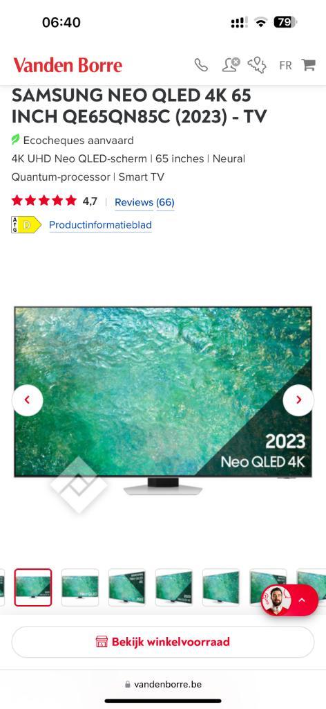 Samsung QLED NEO 4K 65 INCH QE65QN85C, TV, Hi-fi & Vidéo, Télévisions, Comme neuf, QLED, 100 cm ou plus, 4k (UHD), Samsung, 120 Hz