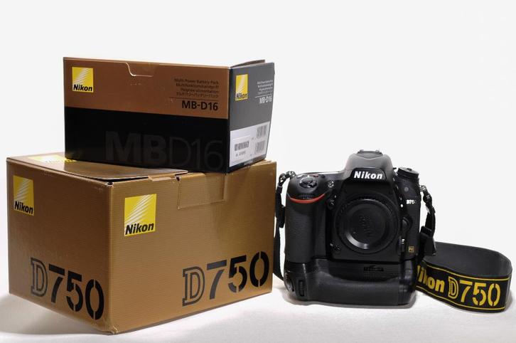 Nikon D750 met MN-D16 Batterijgrip, Audio, Tv en Foto, Fotocamera's Digitaal, Gebruikt, Spiegelreflex, Nikon, Geen optische zoom
