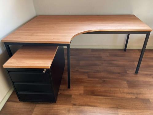 Bureau / bureautafel / tafel (+ ladekast), Maison & Meubles, Bureaux, Utilisé, Bureau, Enlèvement