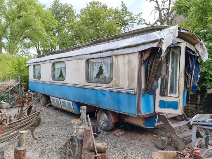 Tielse woonwagen..roulotte, Caravans en Kamperen, Caravans, Particulier, Ophalen