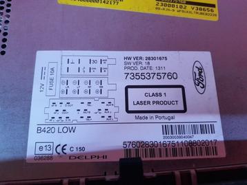 RADIO Ford Ka II (01-2008/05-2016) (1856712), Autos : Pièces & Accessoires, Autres pièces automobiles, Utilisé, Ford