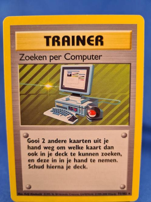 Computer Search 71/102 - Base (NL), Hobby en Vrije tijd, Verzamelkaartspellen | Pokémon, Zo goed als nieuw, Verzenden