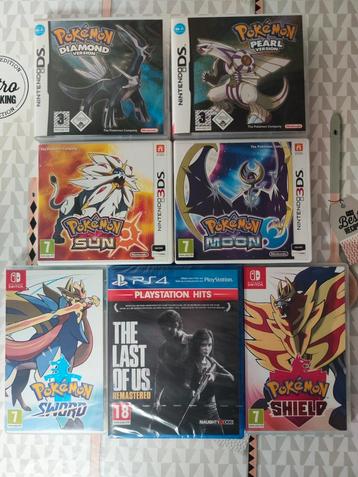 Jeux Pokemon DS et Switch