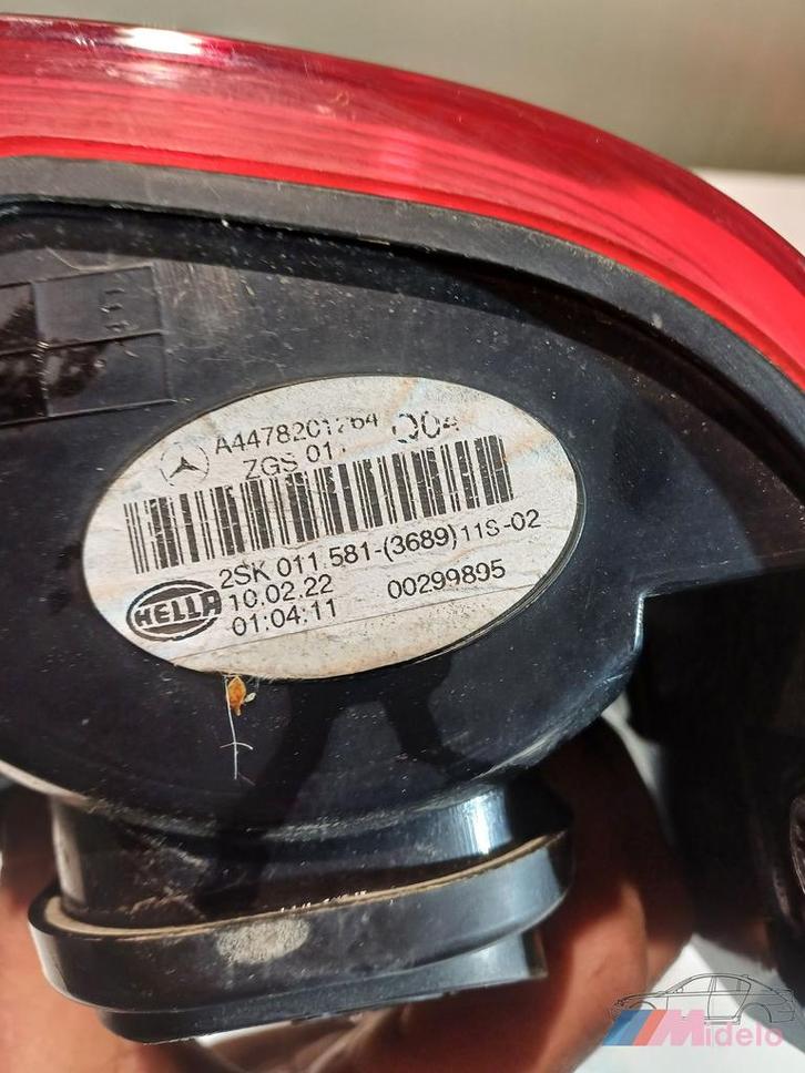 mb vito rechter achterlicht artikelnr A4478201264, Auto-onderdelen, Verlichting, Mercedes-Benz, Gebruikt, Herkomst onderdeel bekend