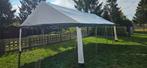5m op 8m party tent groen met wit te huur, Enlèvement, Comme neuf