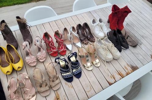 Lot van 19 paar schoenen en laarzen - maat 37, Kleding | Dames, Schoenen, Zo goed als nieuw, Ophalen