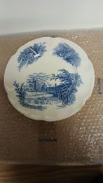 Bord Haddon Hall blauw-doometer 25,5 cm., Antiek en Kunst, Ophalen