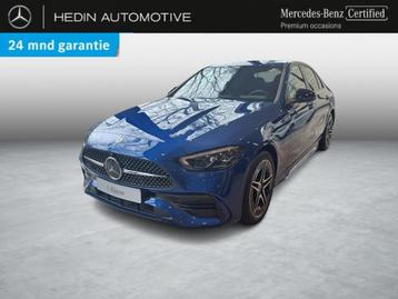 Mercedes-Benz C-Klasse 300 e AMG Line, Auto's, Automaat, 4 deurs, 4 cilinders, Blauw