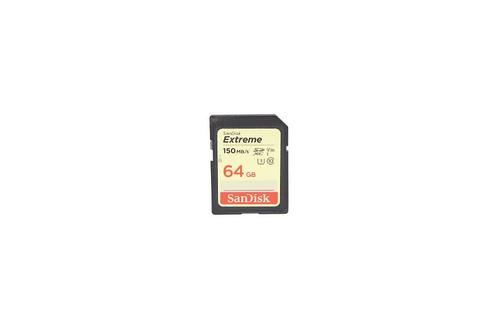 Sandisk Extreme 64GB 150MB/s SD geheugenkaart, TV, Hi-fi & Vidéo, Photo | Cartes mémoire, Comme neuf, SD, 64 GB, Appareil photo