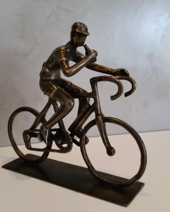 Beeld: Wielrennen - Wielrenner - Fietser (nieuw), Antiek en Kunst, Kunst | Beelden en Houtsnijwerken