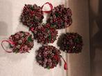 Set bordeaux / rode kerst ornamenten, Ophalen, Zo goed als nieuw