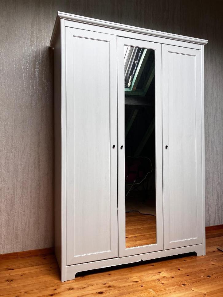 Kleerkast wit Aspelund Ikea, Huis en Inrichting, Kasten | Kleerkasten, Zo goed als nieuw, 150 tot 200 cm, 100 tot 150 cm, 25 tot 50 cm