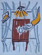 FRED BERVOETS / FIGURATIE / KLEURZEEFDRUK / 99x81cm / KADER, Antiquités & Art, Enlèvement