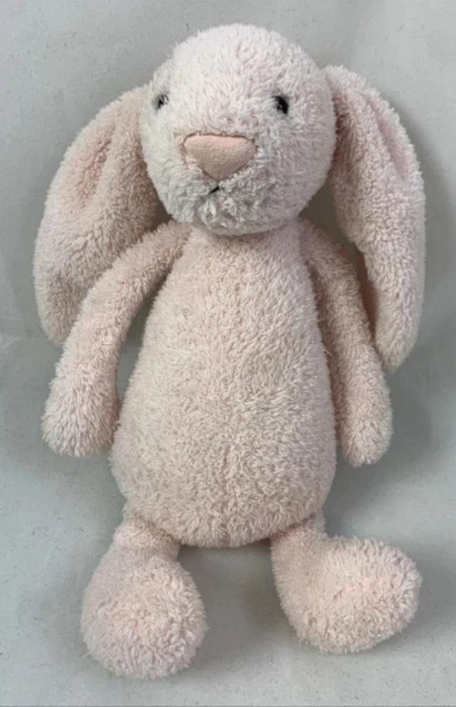 Jellycat Bashful Bunny roze knuffel rammelaar konijn 30cm, Kinderen en Baby's, Speelgoed | Knuffels en Pluche, Zo goed als nieuw