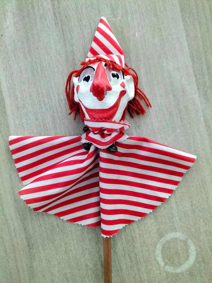 Handgemaakte autenthieke pop 'Clown', Antiek en Kunst, Antiek | Speelgoed, Ophalen of Verzenden