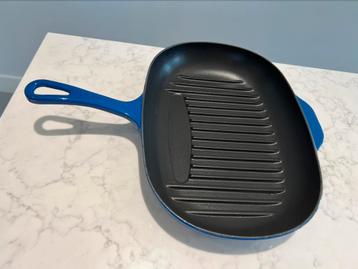 Le Creuset grilpan blauw in uitstekende staat beschikbaar voor biedingen
