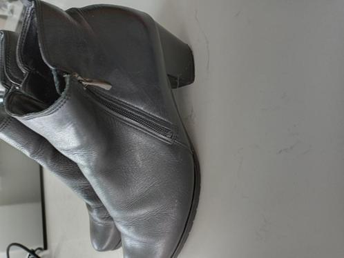 zwarte lederen enkellaarsjes - Orchard - met rits - maat 39, Kleding | Dames, Schoenen, Gedragen, Lage of Enkellaarzen, Zwart