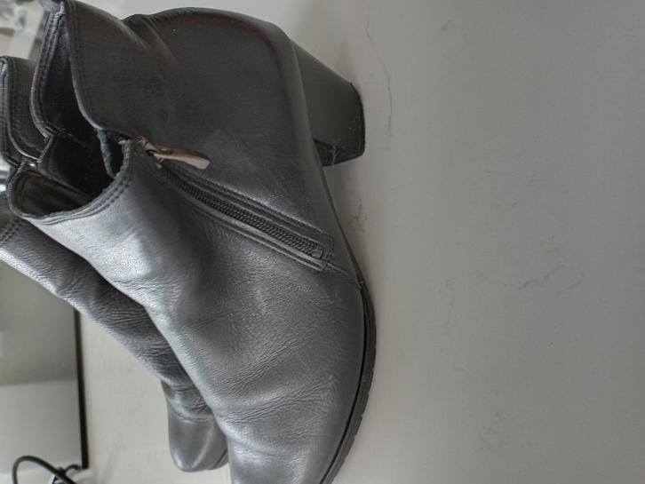 zwarte lederen enkellaarsjes - Orchard - met rits - maat 39, Kleding | Dames, Schoenen, Gedragen, Lage of Enkellaarzen, Zwart