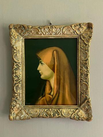 Heilige Fabiola schilderij (vintage print) beschikbaar voor biedingen