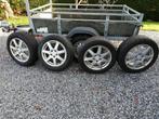 set van 4 Uniroyal 205/55 R16 H winterbanden met aluminium v, Auto-onderdelen, Banden en Velgen, Ophalen, Gebruikt, 16 inch, Band(en)