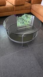Design salontafel -  rond glas, Ophalen, Zo goed als nieuw, Rond, Glas
