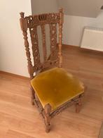 Chaise en chêne, assise en velours, Antiquités & Art, Enlèvement