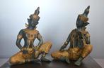 2 Muzikanten Thailand Brons, Antiquités & Art, Art | Art non-occidental, Enlèvement ou Envoi