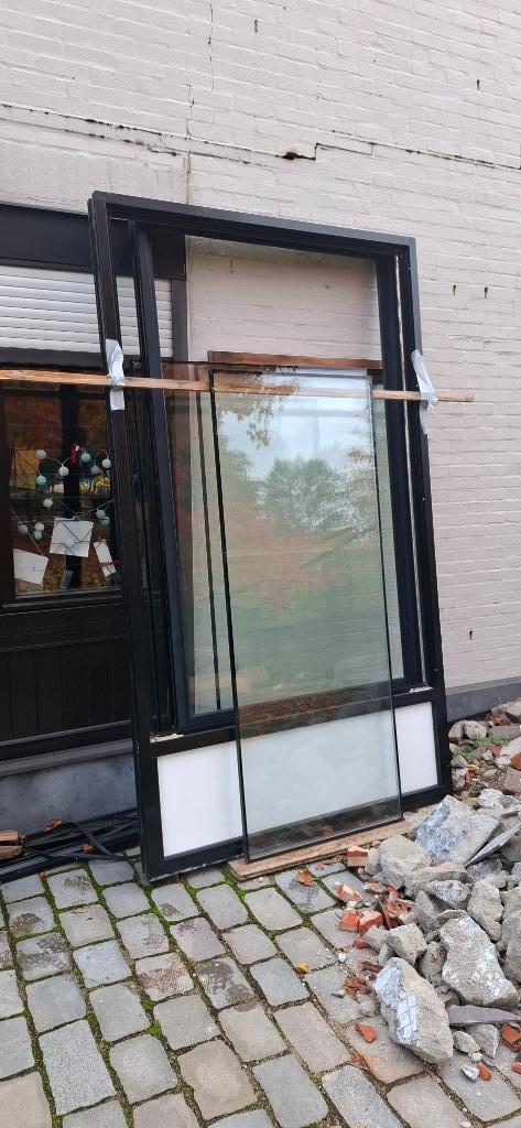 Aluminium shuifraam en ramen, Doe-het-zelf en Bouw, Raamkozijnen en Schuifdeuren, Gebruikt, Raamkozijn, Aluminium, 225 cm of meer