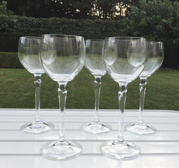 Set van Zes Kristallen Wijnglazen  Set/6€ beschikbaar voor biedingen
