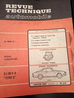 revue technique simca 1200S de 1967-1968, Ophalen of Verzenden