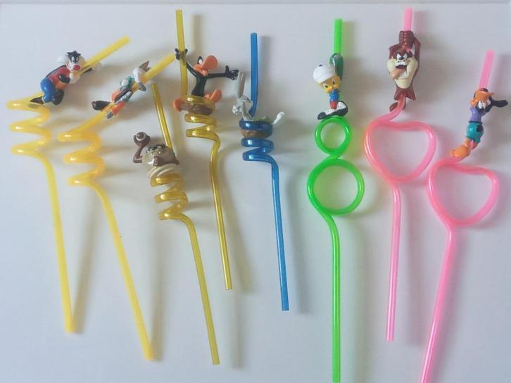 Looney Tunes - Herbruikbare Rietjes (NIEUW), Collections, Personnages de BD, Comme neuf, Ustensile, Looney Tunes, Enlèvement ou Envoi