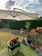 Zweefparasol met voet en stenen (4stuks), Ophalen of Verzenden, Zo goed als nieuw, Zweefparasol