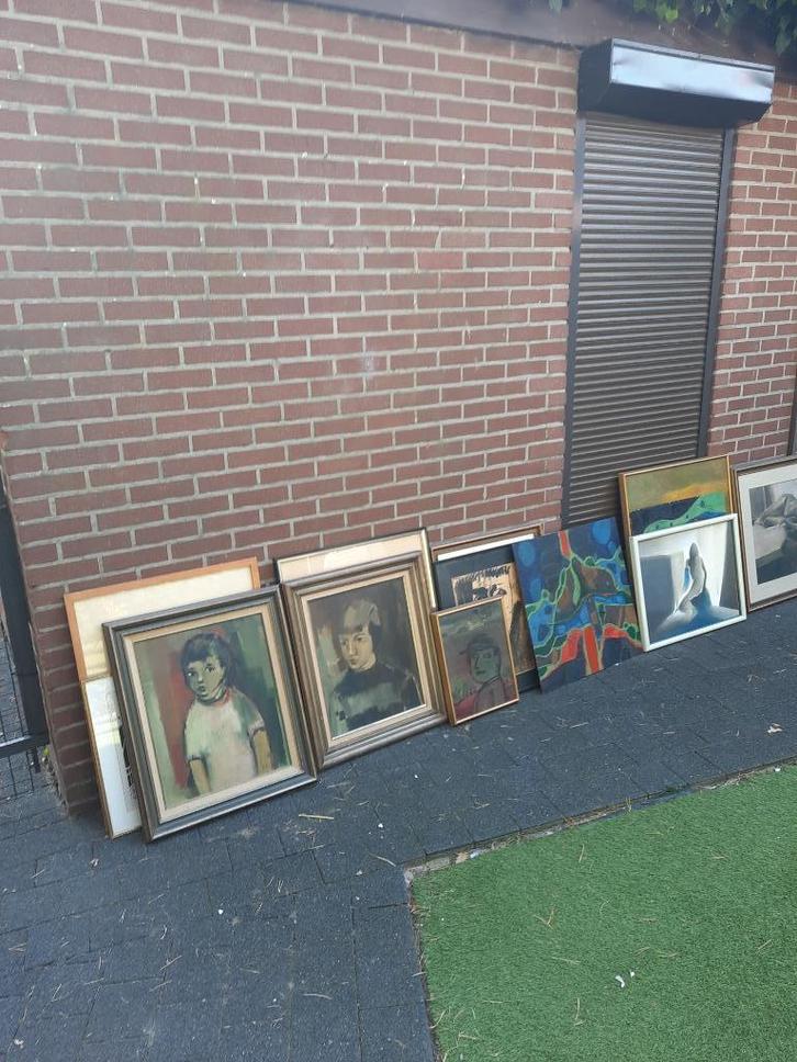 Lot schilderijen van Belgische kunstenaars jaren 60-70, Antiek en Kunst, Kunst | Overige Kunst, Ophalen
