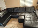 Hoeksalon leder met slaapbank, Ophalen, Gebruikt, Leer, Hedendaags