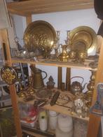 Zeer groot lot koperen, bronzen en verzilverde voorwerpen, Ophalen of Verzenden