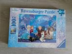 Puzzel frozen 100 stuks, Ophalen, Meer dan 50 stukjes, Zo goed als nieuw, 6 jaar of ouder