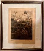 Medar Verbrug - Ets - 1913 - Paleis van Venetie, Antiek en Kunst, Kunst | Etsen en Gravures, Ophalen of Verzenden