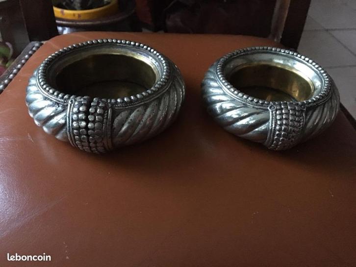 Lot van 2 oude Berber enkelbandjes gemonteerd in as, Antiek en Kunst, Curiosa en Brocante, Verzenden