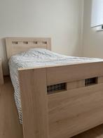 Lit 1 personne + sommier + matelas (Marque: Gautier), Beige, 90 cm, Bois, Une personne