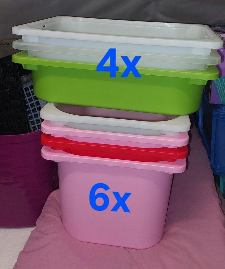 IKEA -15× TROFAST - bakken - 8x DRŐNA - 2x SAMLA, Doe-het-zelf en Bouw, Kratten en Dozen, Zo goed als nieuw, Ophalen