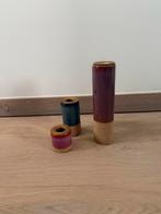Set van 3 keramische kandelaars /handgemaakt – modern design, Enlèvement, Comme neuf, Brun