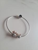 Pandora Essence armband maat 19 + Mickey & Minnie charms, Ophalen, Zilver, Zilver