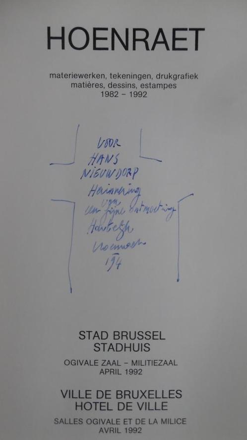 Luc Hoenraet - Signé - Hôtel de Ville de Bruxelles - 1992, Livres, Art & Culture | Arts plastiques, Comme neuf, Peinture et dessin